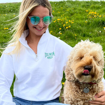 Personalised Dog Mum Club Half Zip Sweatshirt, 5 of 7