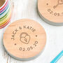 Personalised Wood Lock And Key Coaster Set For Couples, thumbnail 1 of 6