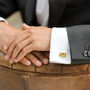 Usher Rhodium, Gold Or Rose Gold Plated Cufflinks, thumbnail 8 of 12