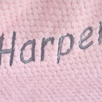 Personalised Pink Honeycomb Baby Blanket, 2 of 8