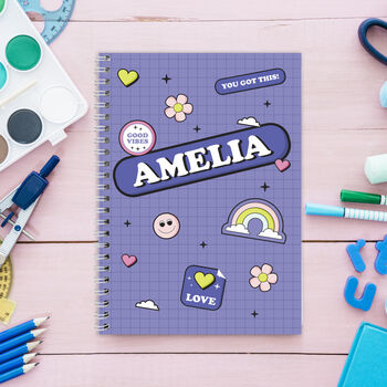 Personalised 'Good Vibes' Notebook, 4 of 9
