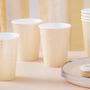 Peach And Gold Fringed Paper Cups, thumbnail 1 of 3
