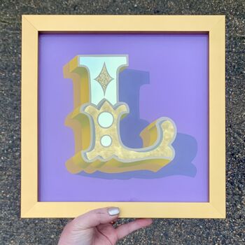 Gold Typography Wall Art 'Circus Letter L', 8 of 8