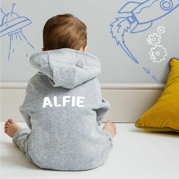 Personalised Zip Up Onesie, 4 of 12