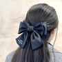 Just Married Personalise Satin Bow Clip, thumbnail 1 of 5