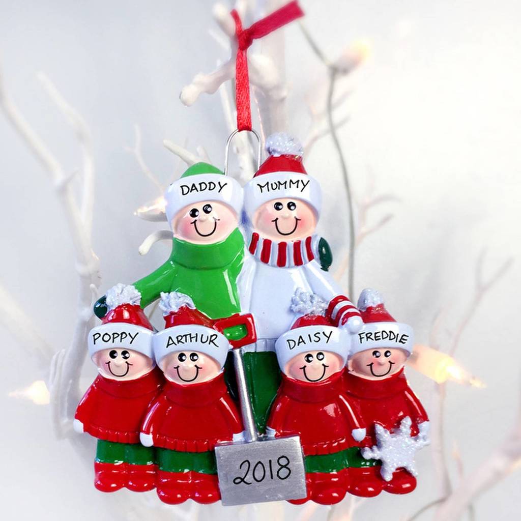 Family Personalised Christmas Decoration With Shovel By The Letteroom