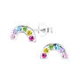 Sparkly Rainbow Sterling Silver Earrings, thumbnail 3 of 5