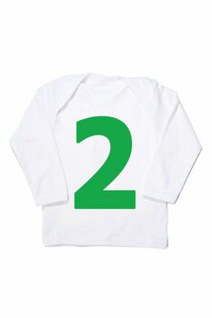 Kids Number Tshirt, I Am Two, Birthday Top, Numbers Top, 5 of 5