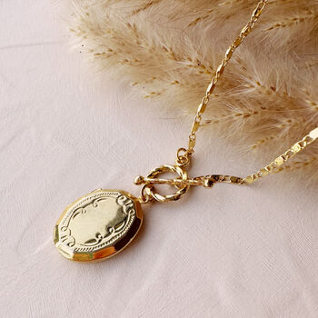 Chunky Chain Vintage Locket Necklace, 4 of 6