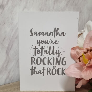 'Totally Rocking That Rock' Engagement Card, 4 of 10