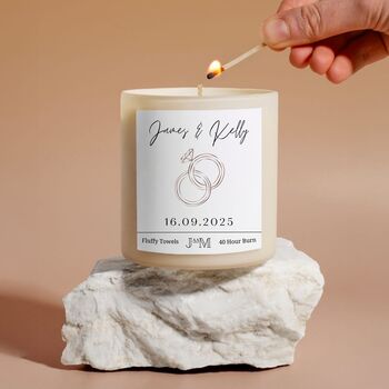 Personalised Engagement Candle Gift Box For Couple, 4 of 6