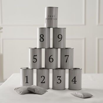 White Wedding Garden Games Traditional Tin Can Alley, 3 of 3
