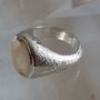 Silver And 9ct Gold Textured Signet Ring With 9ct Inlay, thumbnail 11 of 12