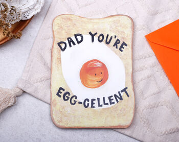 Funny Father's Day Card For Dad With Egg On Toast Design, 2 of 4