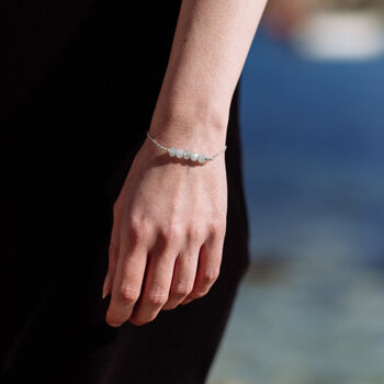 Aquamarine Sterling Silver Bracelet, 3 of 8