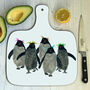 Rockhopper Penguins Medium Chopping Board, thumbnail 1 of 2