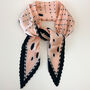 Pink Polka Dot Pleated Silky Scarf, thumbnail 1 of 3