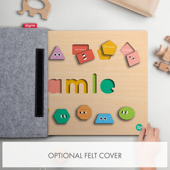 Personalised Brights Jumbo Shapes Wooden Name Puzzle, 3 of 5