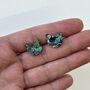 Abalone Cat Stud Earrings, thumbnail 6 of 7