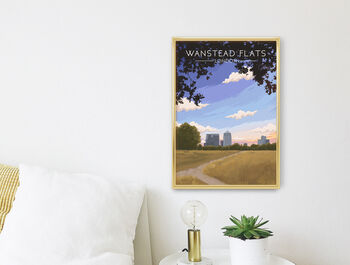 Wanstead Flats London Travel Poster Art Print, 3 of 8