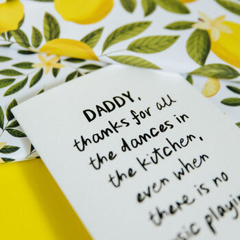 Personalised Funny Parent Card Thanks For All The Dances In The Kitchen, 7 of 7