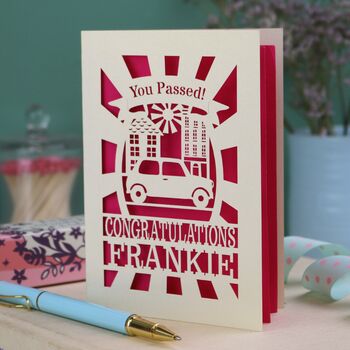 Personalised Papercut Driving Test Card, 5 of 7