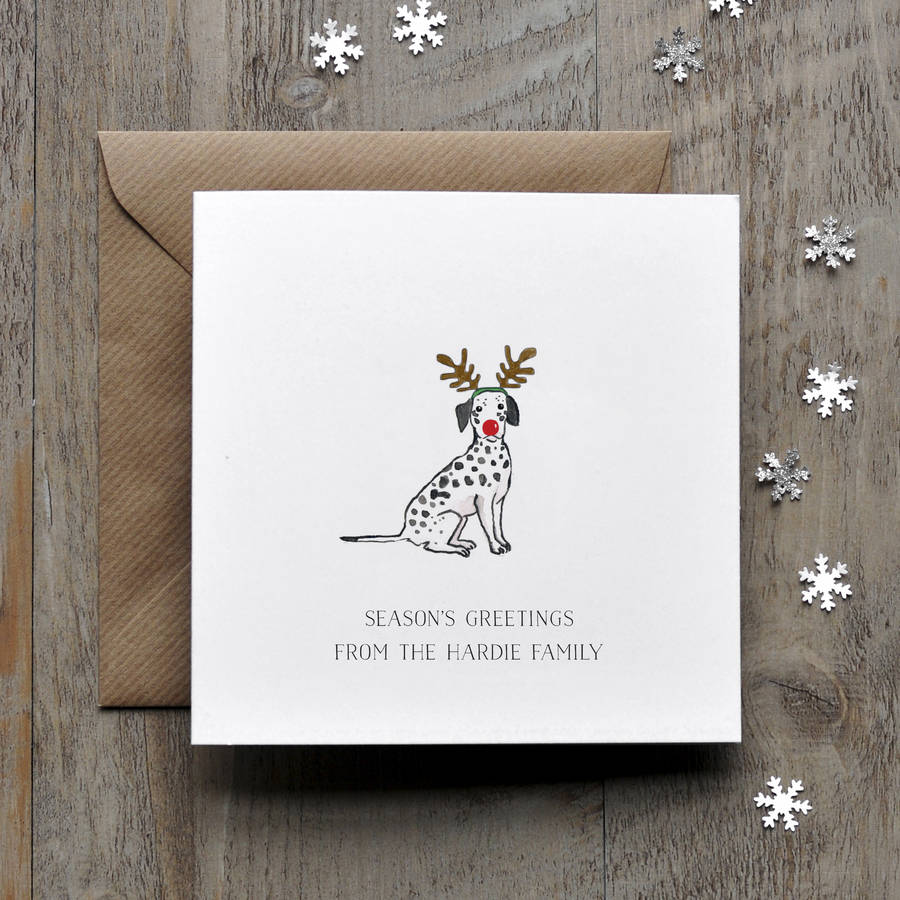 Dalmation Dog Christmas Card