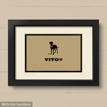 Personalised Weimaraner Print For One Or Two Dogs, 5 of 9