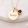 Personalised Gold Plated Sterling Silver January Birthstone Garnet Pendant Necklace, thumbnail 1 of 10