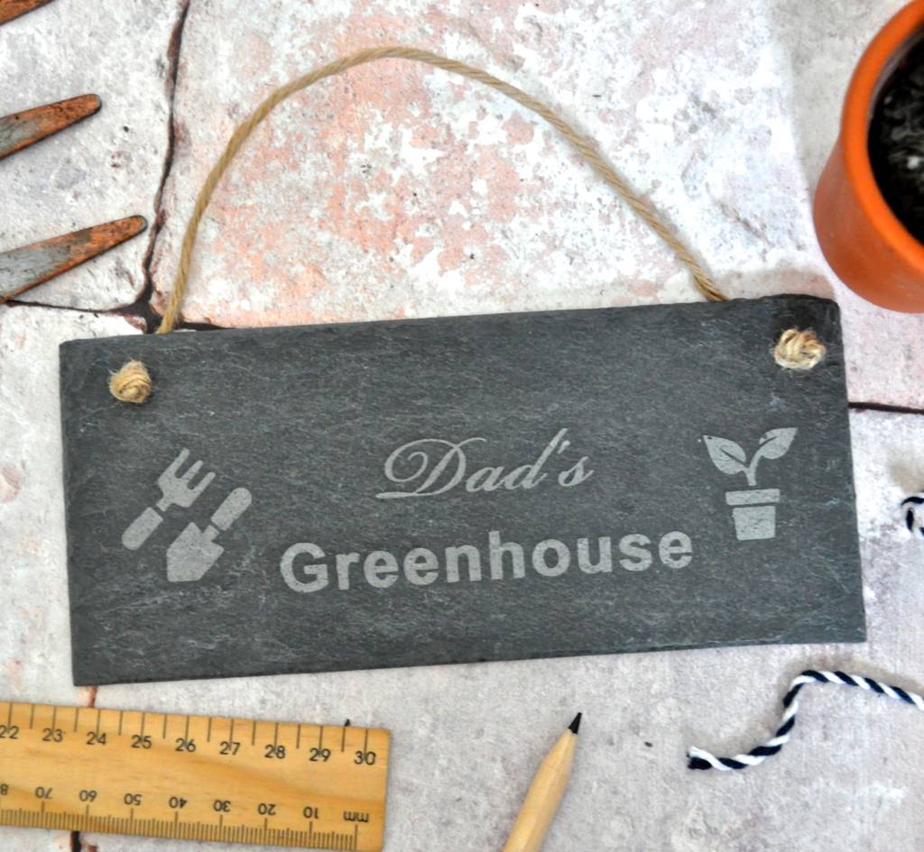 Personalised Greenhouse Slate Sign, 1 of 5