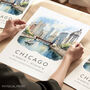 City Landmark Poster Of Chicago United States, thumbnail 1 of 7