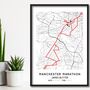 Custom Marathon, Strava Route Or Park Run Map Print, thumbnail 7 of 8