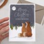 Cute Woodland Fox Christmas Card For Girlfriend, thumbnail 3 of 4