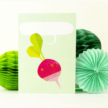 Personalised Radish Greetings Card, 4 of 4