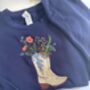 Cowboy Boot Floral Embroidered Sweatshirt, thumbnail 3 of 5