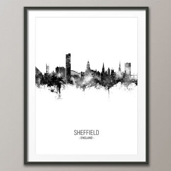 Sheffield Skyline Portrait Print And Box Canvas, 4 of 5