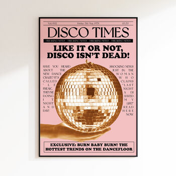 Disco Newspaper Poster, 4 of 9
