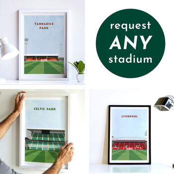 Contemporary Football Stadium Print Gift, Framed Or Unframed, 3 of 12