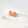 Sunstone Stud Earrings In Silver Or Gold, thumbnail 6 of 12