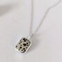 The Rectangle Dalmatian Jasper Necklace, Silver, thumbnail 1 of 9