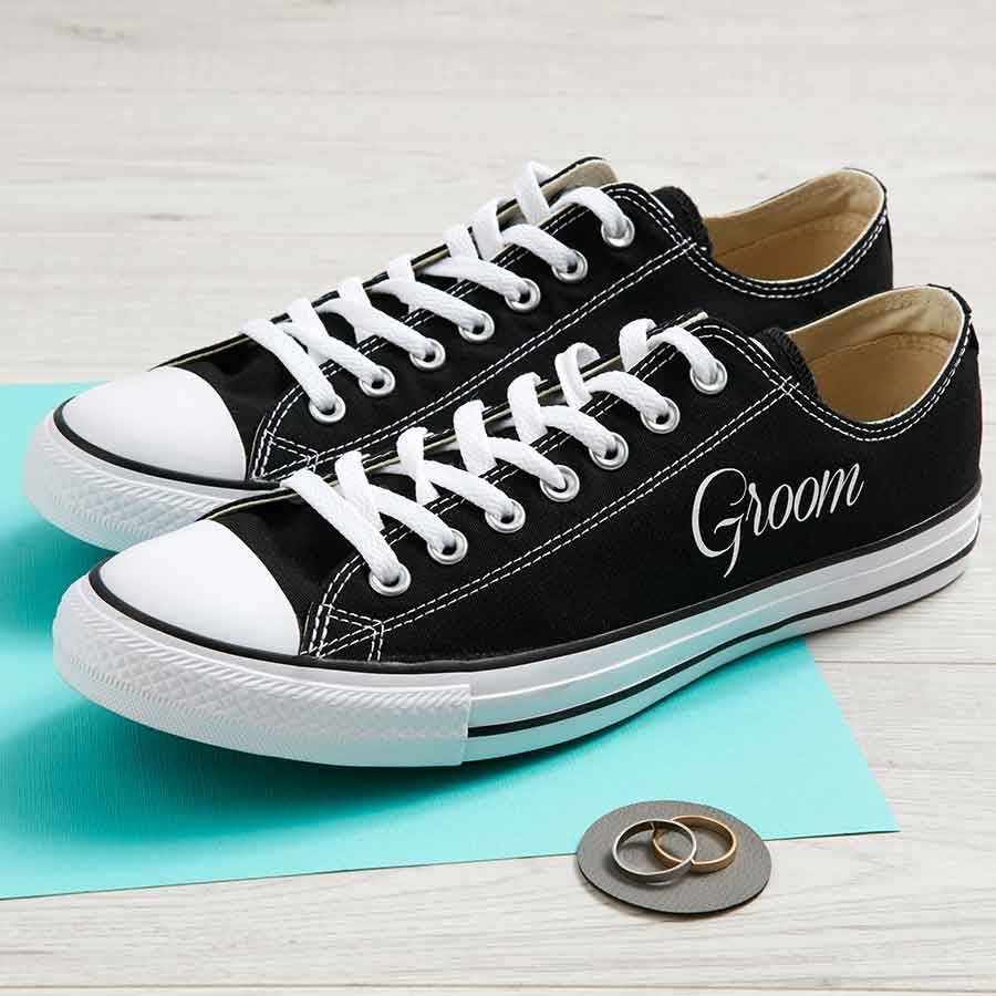 Groom deals converse shoes