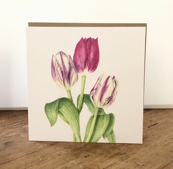 Set Of Four Watercolour Botanical Floral Art Cards, 4 of 6