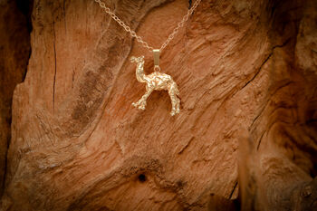 Camel Pendant 18ct Gold On Sterling Silver, 2 of 2