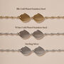 Family Name Bracelet, Sterling Silver Two Organic Pebbles, thumbnail 7 of 9