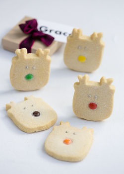 Christmas Four Reindeer Shortbread Stocking Fillers, 8 of 8