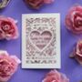 On Your Engagement Personalised Paper Cut Card, thumbnail 1 of 12