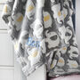 Personalised Grey And Yellow Fluffy Elephant Blanket, thumbnail 7 of 9