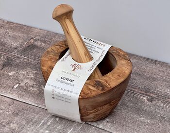 Olive Wood Pestle And Mortar, 4 of 4
