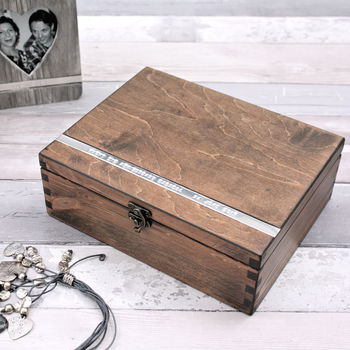 Personalised Large Wooden Jewellery Box, 6 of 10