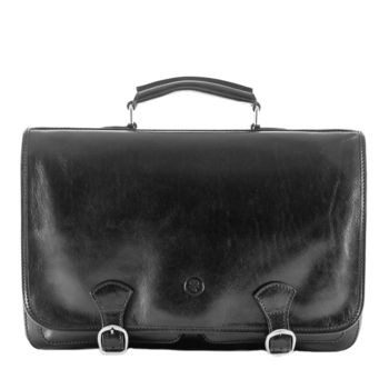 Mens Full Grain Leather Business Satchel. 'The Jesolo', 3 of 12